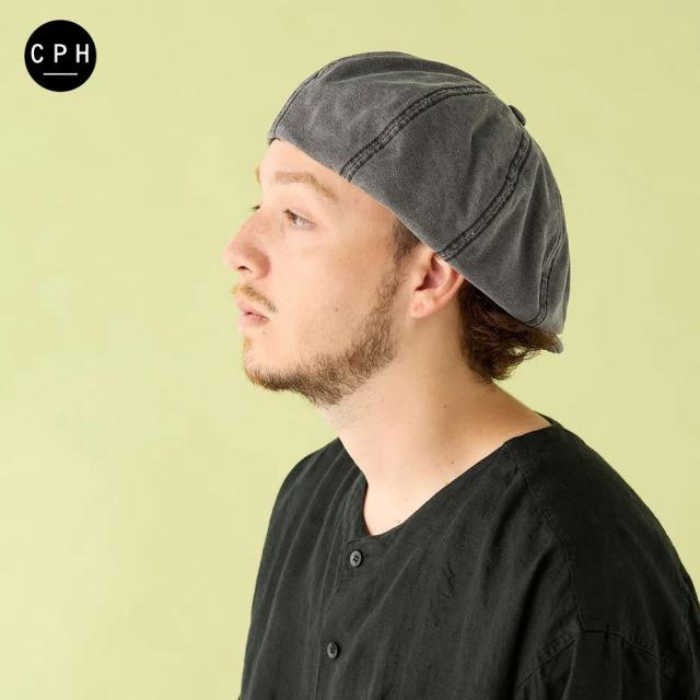 CPH 530 キャスケット メンズ レディース 大きいサイズ 大きめ 綿100％ 深め 帽子 ブランド 帽 キャスケット帽 キャスケット帽子 洗える 洗濯できる 通気性 シーピーエイチ おしゃれ かわいい 可愛い 無地 ユニセックス ピグメント ピグメント加工 ブラック 黒 日本製 国産
