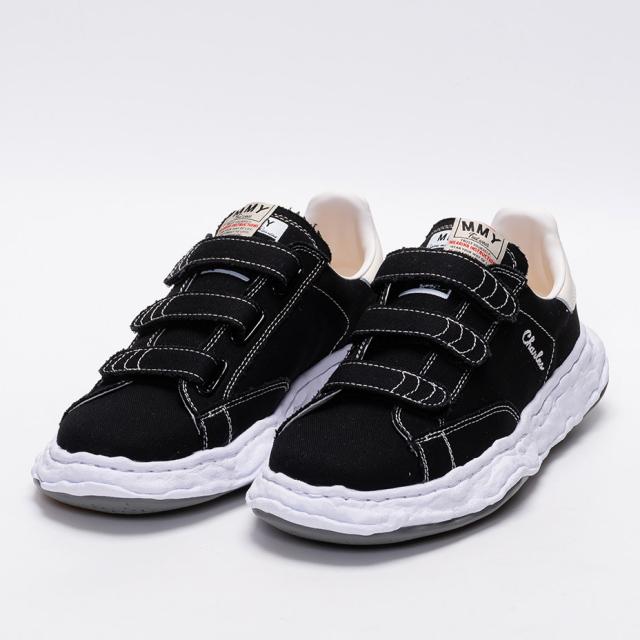 Maison MIHARAYASUHIRO charles チャールズ ベルクロ スニーカー メンズ 厚底 靴 シューズ スリッポン 厚底シューズ ローテク ローカット キャンバスシューズ ブラック 黒 メゾン ミハラヤスヒロ A12FW703 ブランド 送料無料 Maison MIHARAYASUHIRO charles チャールズ ベルクロ スニーカー