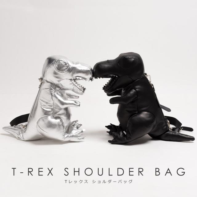 mihara yasuhiro T-rex sholder bag ミハラヤスヒロ Tレックス ショルダーバッグ レディース メンズ A14BG707 斜めがけ 肩掛け 大人 ブランド おしゃれ かっこいい かわいい 本革 革 羊革 シープスキン 恐竜 クラッチバッグ 黒 ブラック シルバー 鞄 バッグ 2025 冬 春 春夏_1