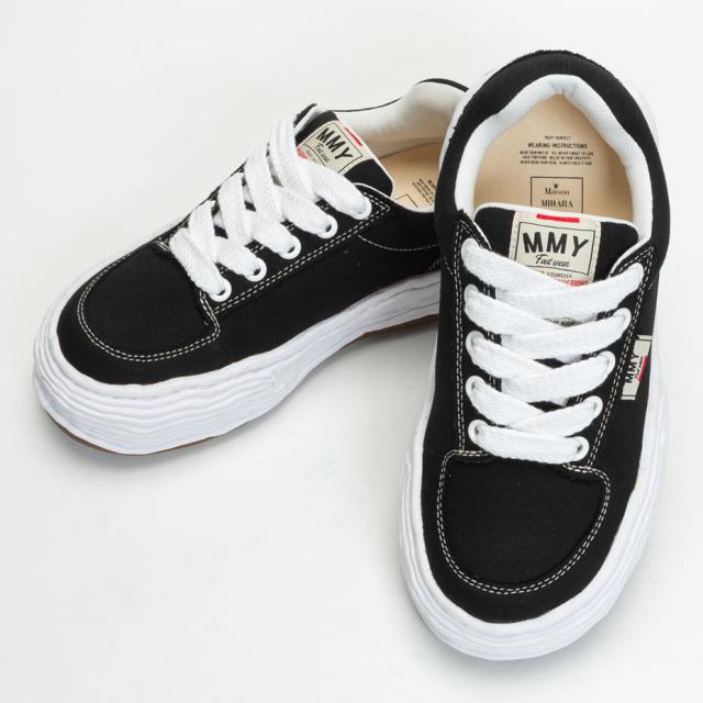 Maison mihara yasuhiro oliver ミハラヤスヒロ オリバー スニーカー メンズ レディース A15FW704 黒 靴 ブランド おしゃれ 厚底 ローテク ローカット キャンバススニーカー カジュアルシューズ レースアップ ブラック シューズ くつ 2025 春 春夏 夏 Maison mihara yasuhiro oliver ミハラヤスヒロ オリバー スニーカー