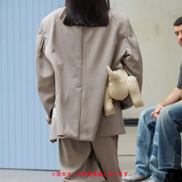 MIHARA YASUHIRO ミハラヤスヒロ 御徒面子 飼い犬 ダックスフント ダックスフンド ショルダーバッグ メンズ レディース 本革 曲がったがけ 成年者 大きめ ブランド名 肩かけ 格好のいい かっこいい 可愛らしい 革 クラッチペダル御徒面子 黒 黒いこと 鞄 御徒面子 DOLLS DACHSHUND BAG A16BG716