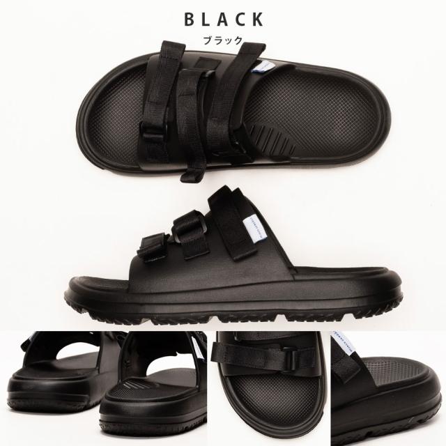 HIJACK SANDALS サンダル メンズ ALLEY Blac かっこいい モード系 クール 格好いいビーチサンダル 靴 シューズ スリッパ ブラック 黒 EVA ナイロン レジャー ライブ フェス 海 プール 革 ハイジャックサンダルス ブランド_10