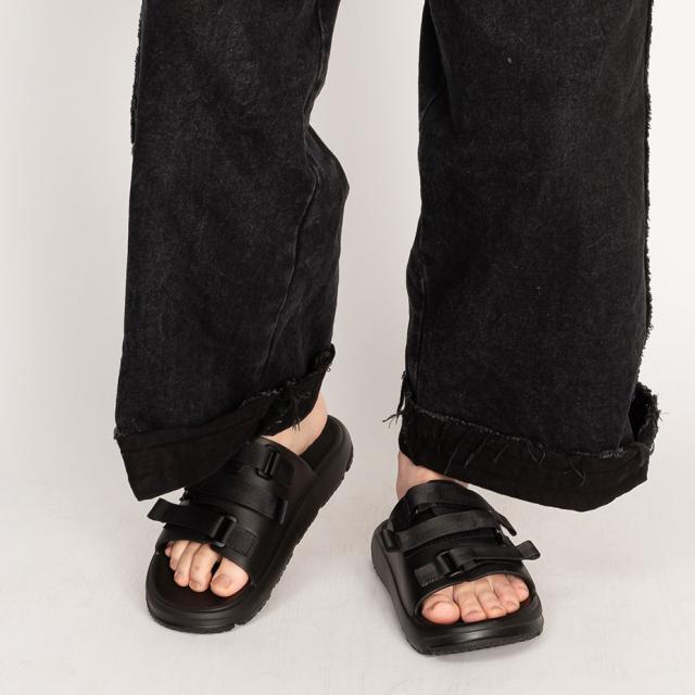HIJACK SANDALS サンダル メンズ ALLEY Blac かっこいい モード系 クール 格好いいビーチサンダル 靴 シューズ スリッパ ブラック 黒 EVA ナイロン レジャー ライブ フェス 海 プール 革 ハイジャックサンダルス ブランド_11