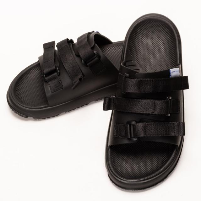 HIJACK SANDALS サンダル メンズ ALLEY Blac かっこいい モード系 クール 格好いいビーチサンダル 靴 シューズ スリッパ ブラック 黒 EVA ナイロン レジャー ライブ フェス 海 プール 革 ハイジャックサンダルス ブランド_16