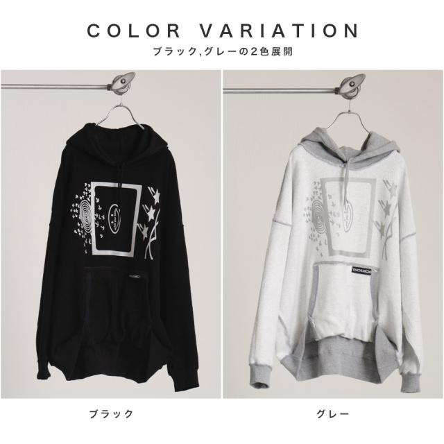 BODYSONG. フーディ HOODIE ASK BS239201 パーカー リバーシブル 裏毛 