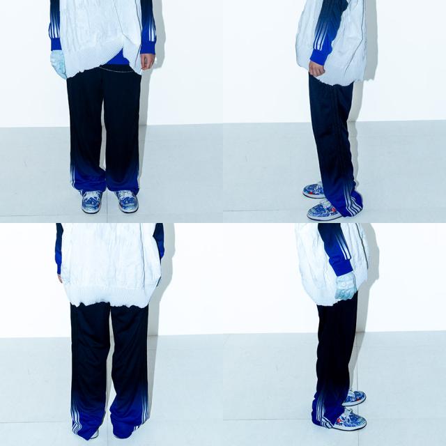 GRADIENT DYED TRACK TROUSERS 03 BS250619 ブランド BODYSONG. ボディソング トラックパンツ レディース メンズ ジャージ セットアップ 可能 下 トラック パンツ おしゃれ 可愛い カジュアル ブラック 黒 ブルー 青 ホワイト 白 国産 日本製 2025 冬 春 春夏_17