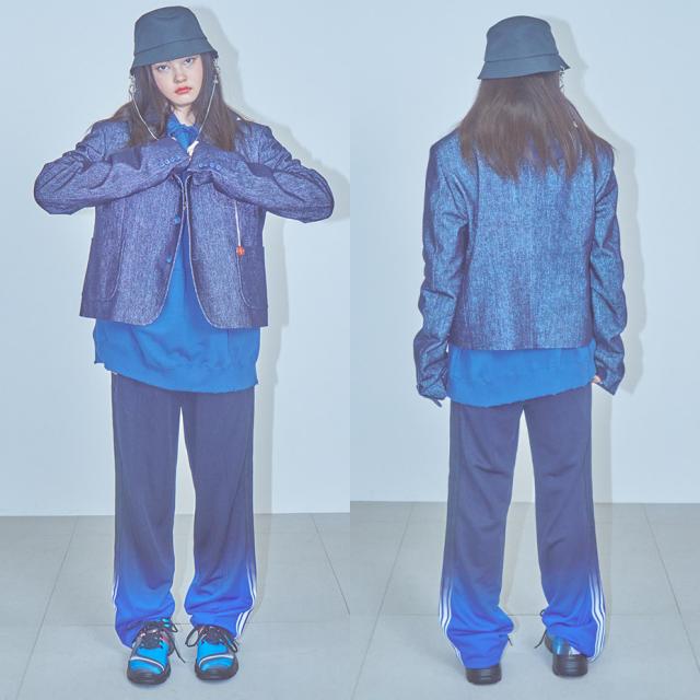 GRADIENT DYED TRACK TROUSERS 03 BS250619 ブランド BODYSONG. ボディソング トラックパンツ レディース メンズ ジャージ セットアップ 可能 下 トラック パンツ おしゃれ 可愛い カジュアル ブラック 黒 ブルー 青 ホワイト 白 国産 日本製 2025 冬 春 春夏_19