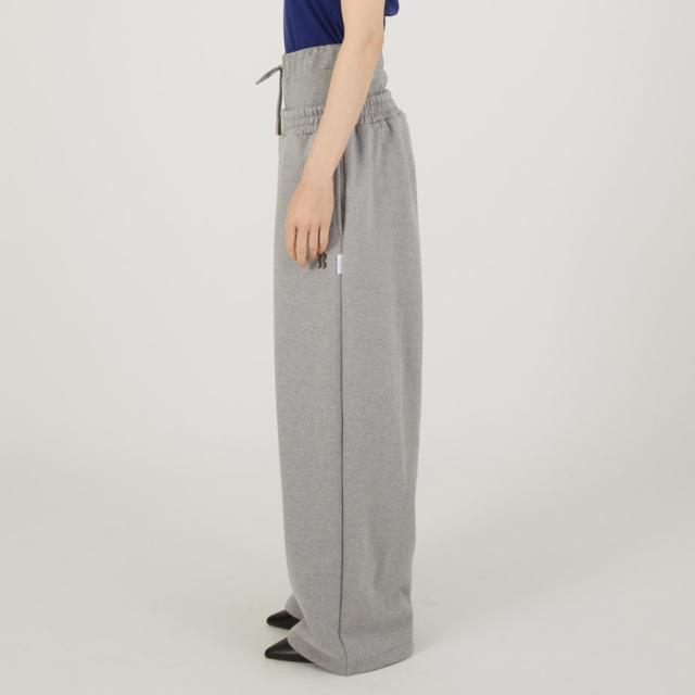 BASICKS ベイシックス Layered Sweat Trousers a-HD04P スウェットパンツ レディース メンズ ワイド ゆったり ブランド ワイドスウェットパンツ ダブルウエスト スウェット パンツ ストレート おしゃれ かわいい 可愛い カジュアル ブラック 黒 グレー_10