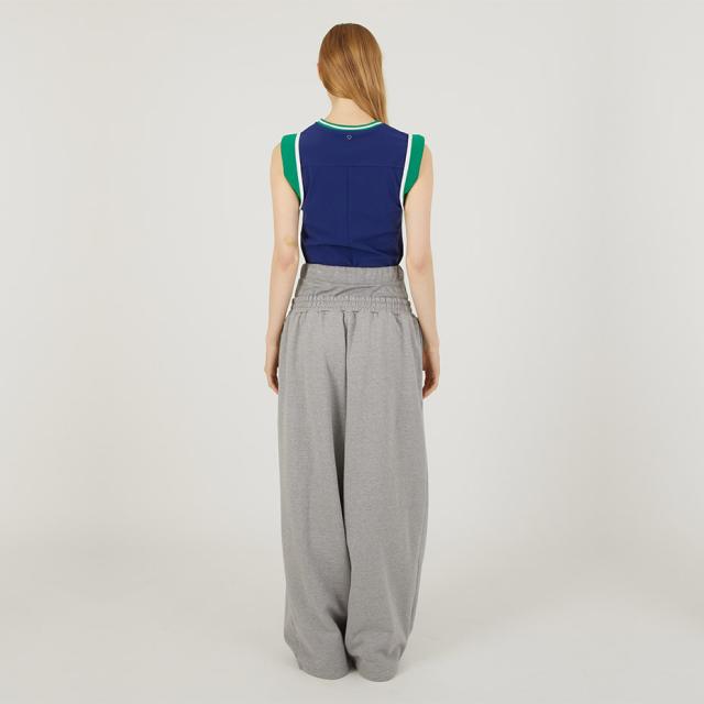 BASICKS ベイシックス Layered Sweat Trousers a-HD04P スウェットパンツ レディース メンズ ワイド ゆったり ブランド ワイドスウェットパンツ ダブルウエスト スウェット パンツ ストレート おしゃれ かわいい 可愛い カジュアル ブラック 黒 グレー_12