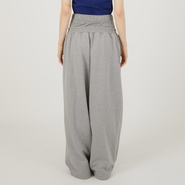 BASICKS ベイシックス Layered Sweat Trousers a-HD04P スウェットパンツ レディース メンズ ワイド ゆったり ブランド ワイドスウェットパンツ ダブルウエスト スウェット パンツ ストレート おしゃれ かわいい 可愛い カジュアル ブラック 黒 グレー_13