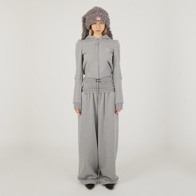 BASICKS ベイシックス Layered Sweat Trousers a-HD04P スウェットパンツ レディース メンズ ワイド ゆったり ブランド ワイドスウェットパンツ ダブルウエスト スウェット パンツ ストレート おしゃれ かわいい 可愛い カジュアル ブラック 黒 グレー_15