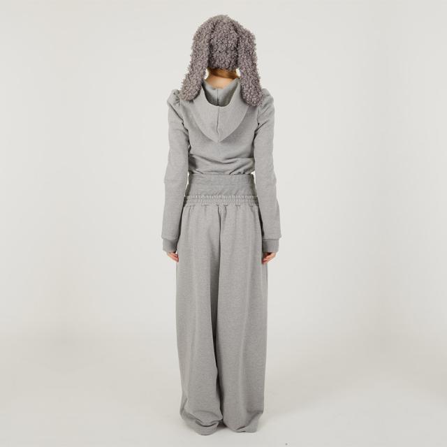 BASICKS ベイシックス Layered Sweat Trousers a-HD04P スウェットパンツ レディース メンズ ワイド ゆったり ブランド ワイドスウェットパンツ ダブルウエスト スウェット パンツ ストレート おしゃれ かわいい 可愛い カジュアル ブラック 黒 グレー_17