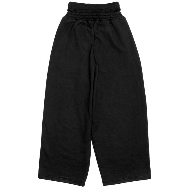 BASICKS ベイシックス Layered Sweat Trousers a-HD04P スウェットパンツ レディース メンズ ワイド ゆったり ブランド ワイドスウェットパンツ ダブルウエスト スウェット パンツ ストレート おしゃれ かわいい 可愛い カジュアル ブラック 黒 グレー_3