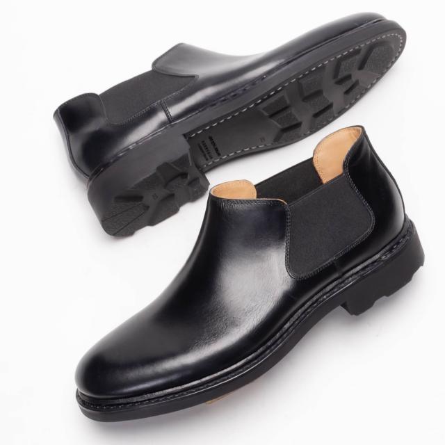 サイドゴアブーツ メンズ 本革 厚底 ヒール サイドゴア ブーツ 革靴