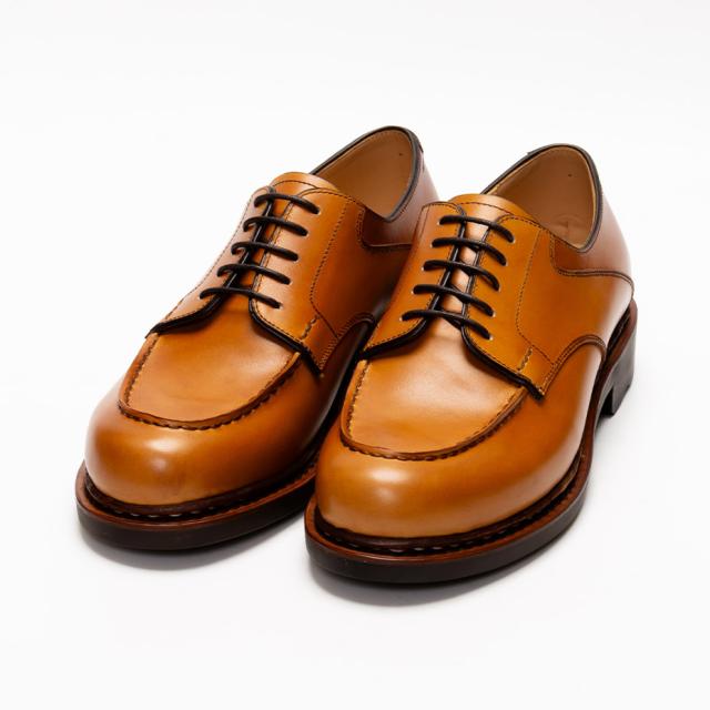ダービーシューズ エプロン フロント ダービー メンズ Uチップ 革靴