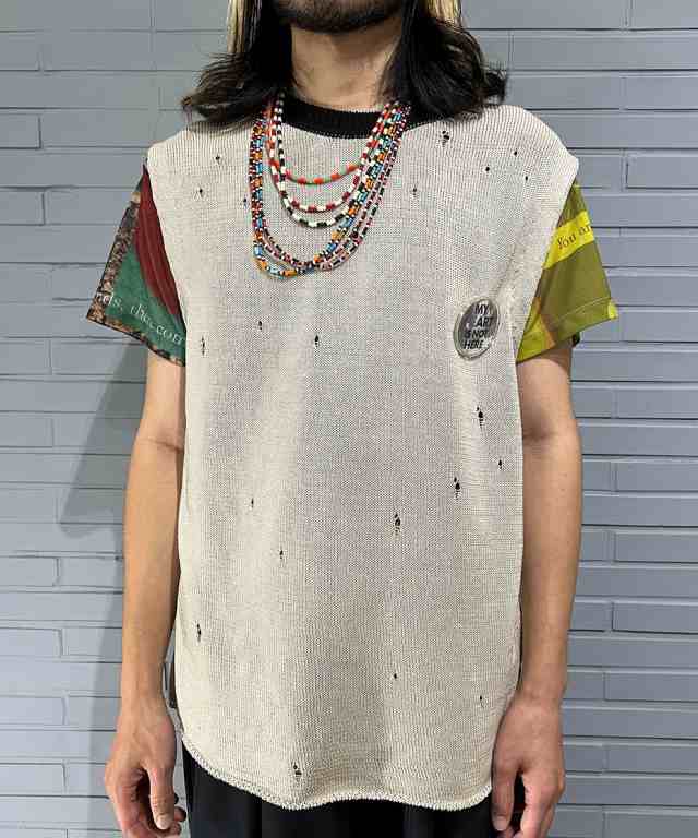 DIET BUTCHER トップス インナー パワーネットのカットソー 伸縮