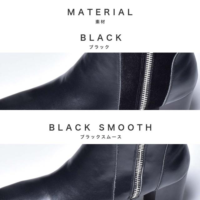 冬新作 新作 endevice 両サイドジップデザイン ヒールブーツ 本革 牛革