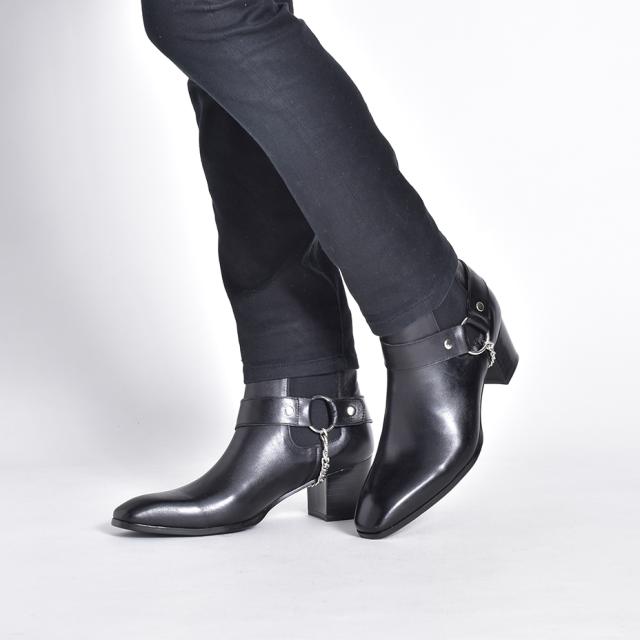 冬新作 新作 endevice ヒールブーツ サイドゴアブーツ 3E 牛革 本革