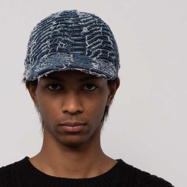 KAMIYA コラボ デニム キャップ Wave Denim Cap G11AC052 メンズ レディース ユニセックス CA4LA 帽子 ぼうし  ボウシ おしゃれ カジュアル コットン 100% 綿 調整可能 ブラック インディゴ 黒 紺 日本製 カミヤ カシラ Designer Profile  ブランド 春夏秋冬