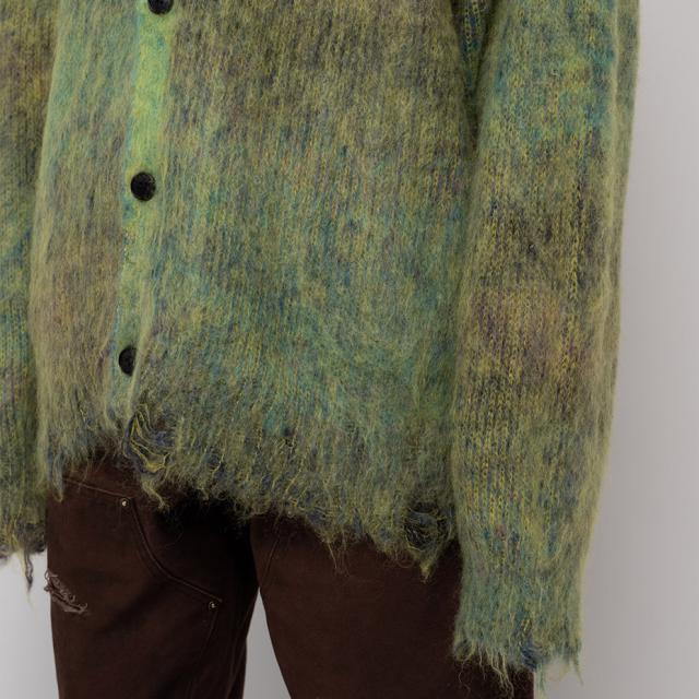 Kasuri Mohair Cardigan KAMIYA カミヤ g11cd030_3.jpg