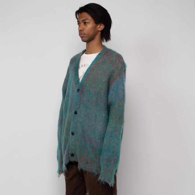 KAMIYA カーディガン Kasuri Mohair Cardigan アウター 羽織
