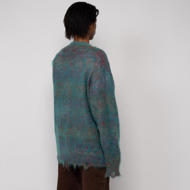 Kasuri Mohair Cardigan KAMIYA カミヤ カミヤ KAMIYA Kasuri Mohair Cardigan （BLUE） -デザイナーズ