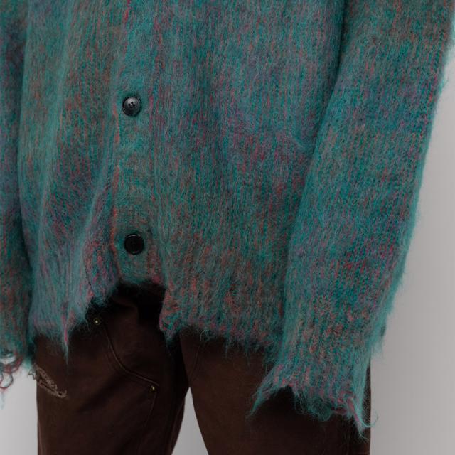 Kasuri Mohair Cardigan KAMIYA カミヤ g11cd030_3.jpg