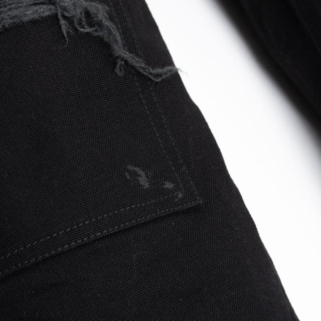KAMIYA BORO Duck Painter Pants カミヤ ボロ ダック ペインターパンツ G16PT102 メンズ レディース ダブルニー ダブルニーパンツ ペインター パンツ 綿 ワイドストレートパンツ ワイドストレート アメカジ おしゃれ ブランド ボロ加工 ダメージ加工 ワイド ブラック 黒