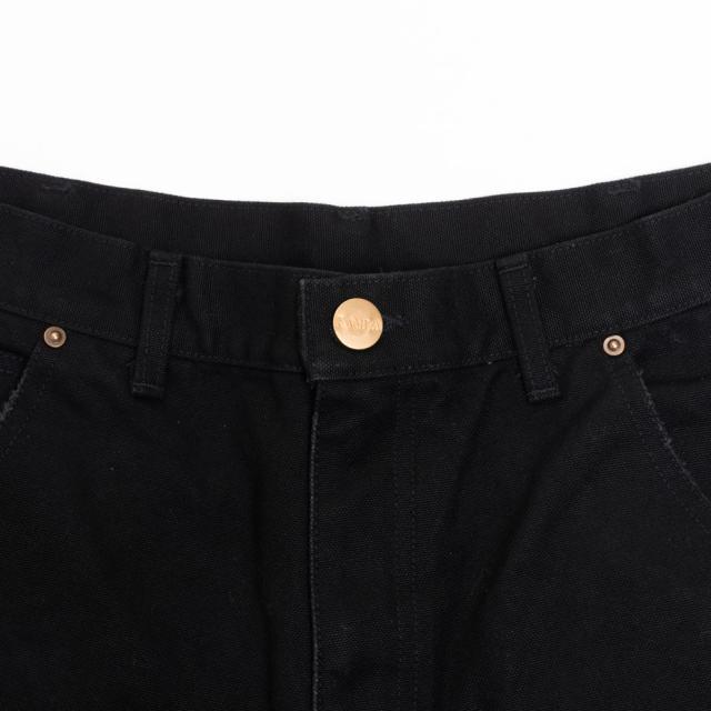 KAMIYA BORO Duck Painter Pants カミヤ ボロ ダック ペインターパンツ G16PT102 メンズ レディース ダブルニー ダブルニーパンツ ペインター パンツ 綿 ワイドストレートパンツ ワイドストレート アメカジ おしゃれ ブランド ボロ加工 ダメージ加工 ワイド ブラック 黒