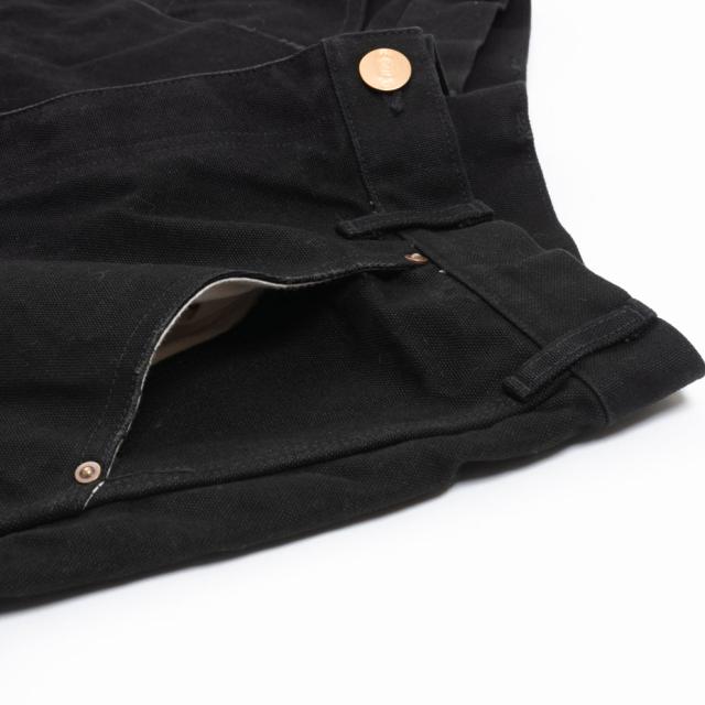 KAMIYA BORO Duck Painter Pants カミヤ ボロ ダック ペインターパンツ G16PT102 メンズ レディース ダブルニー ダブルニーパンツ ペインター パンツ 綿 ワイドストレートパンツ ワイドストレート アメカジ おしゃれ ブランド ボロ加工 ダメージ加工 ワイド ブラック 黒