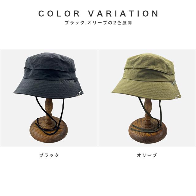 HUNTISM バケットハット サファリハット メンズ レディース ユニセックス 通気性 速乾 撥水加工 雨もはじきやすい ベンチレーション ブラック 黒 カーキ 帽子 バケハ ハンティズム ブランド 送料無料_10