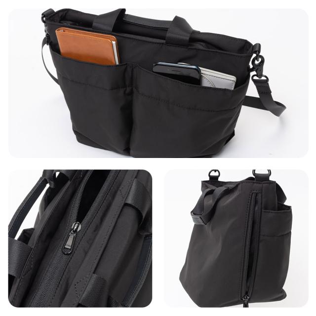 SML sml バッグ ヘルメットバッグ トートバッグ ファスナー付き ショルダーバッグ メンズ レディース 斜めがけ 大人 軽量 撥水 大容量 小さめ かっこいい ブランド 上品 ショルダー ペットボトル おしゃれ 斜めがけバッグ 斜めかけ 軽い ブラック 黒 鞄 2025 春 春夏 夏_8