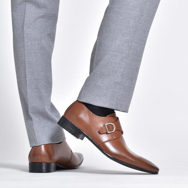 MM/ONE ビジネスシューズ メンズ スリッポン モンクストラップシューズ