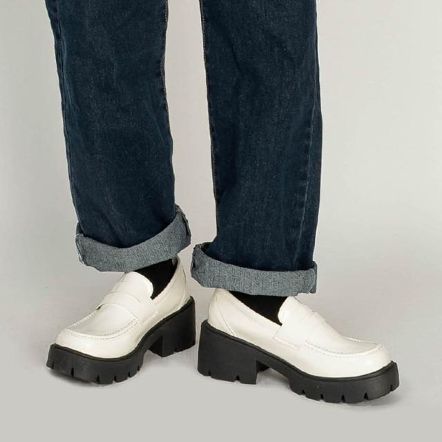 【 JEANS】チャンキー レザーローファー 本革 厚底 関税込◇TOMMY JEANS チャンキー レザーローファー 本革 厚底