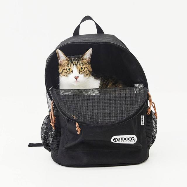 猫 バッグ ?リュック ペット アウトドア 通院 旅行 かわいい ?ブラックi 取り寄せ商品】OUTDOOR PRODUCTS ペット用リュック M ブラック ペット