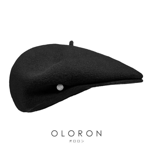 LAULHERE フラットキャップ OLORON オロロン LAU00517 ハンチングハット 日よけ 紫外線対策 小顔効果 ギフト綺麗 上品 レトロ ユニセックス 男女兼用 メンズ レディース 帽子 ボウシ 黒 ブラック ロレール ブランド_1