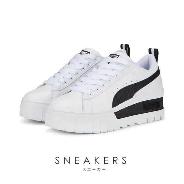 PUMA　厚底　スニーカー　白×黒 PUMA プーマ レディース 厚底 スニーカー ヒール高3.0cm