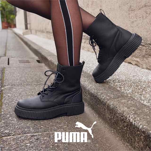 PUMA 23~25cm ウィメンズ ディナーラ ブーツ スタイルアップ 厚底