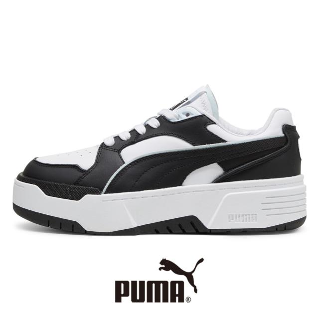 PUMA シーエー フライズ ウィメンズ puma CA. FLYZ 厚底 スニーカー レディース 厚底スニーカー ブランド ローカット ローカットスニーカー コート レザー 本革 CA. FLYZ 靴 シューズ ブラック ホワイト 白 黒 プーマ ブランド
