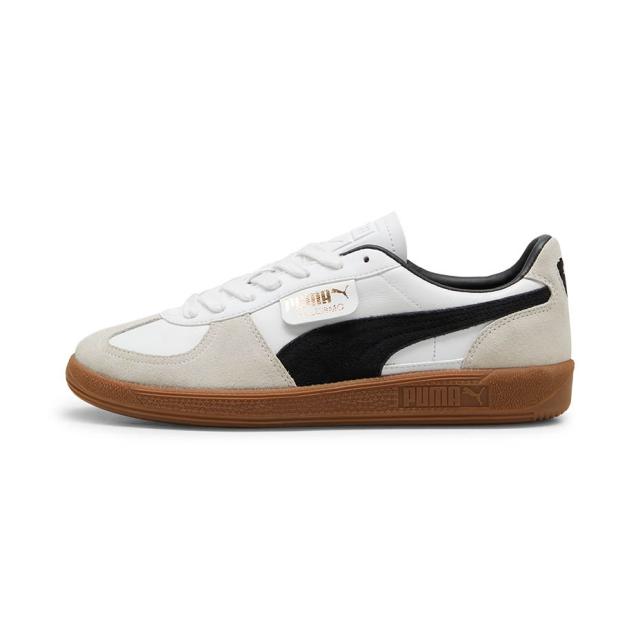 PUMA ユニセックス パレルモ レザー スニーカー メンズ レディース シューレース 短靴 ローカットシューズ 痛くない ギフト プレゼント 80年代 サッカー レトロ ホワイト グレー 白 靴 シューズ プーマ ブランド秋冬 送料無料