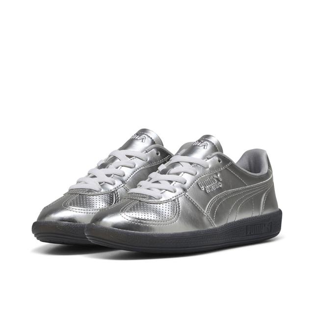 プーマ スニーカー レディース パレルモ アストロ エスケープ puma Palermo Astro Escape Wns きれいめ ブランド ローカット ジャーマントレーナー クリアソール シルバー メタリック 靴 シューズ 402331 秋 冬_1