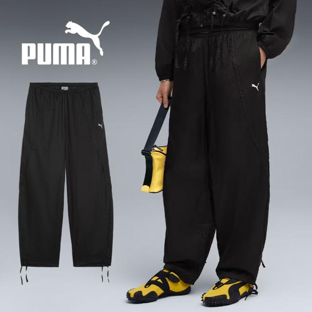 PUMA DARE TO WOVEN PANTS 633969 プーマ デア トゥ ウーブン パンツ ウーブンパンツ レディース シャカパン おしゃれ ブランド 可愛い かわいい プーマブラック 2025 春 春夏 夏