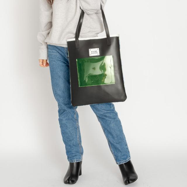 コラボトートバッグ 高級キリムROGOBA×SILNA_minacolo 牛革 本革 革靴