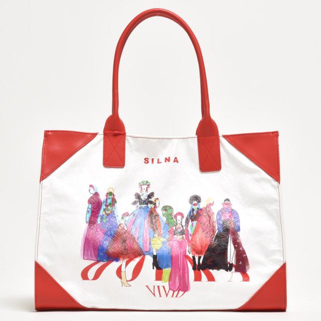 SILNAminacolo シルナ ミナコロ トートバッグ レディース ブランド ショルダーバッグ 肩掛け A4 通勤 通学 大きめ 軽量 縦型 ロゴ カラフル 内ポケット付き かわいい 可愛い 黒 ブラック 赤 レッド 2023 冬 春 送料無料_10