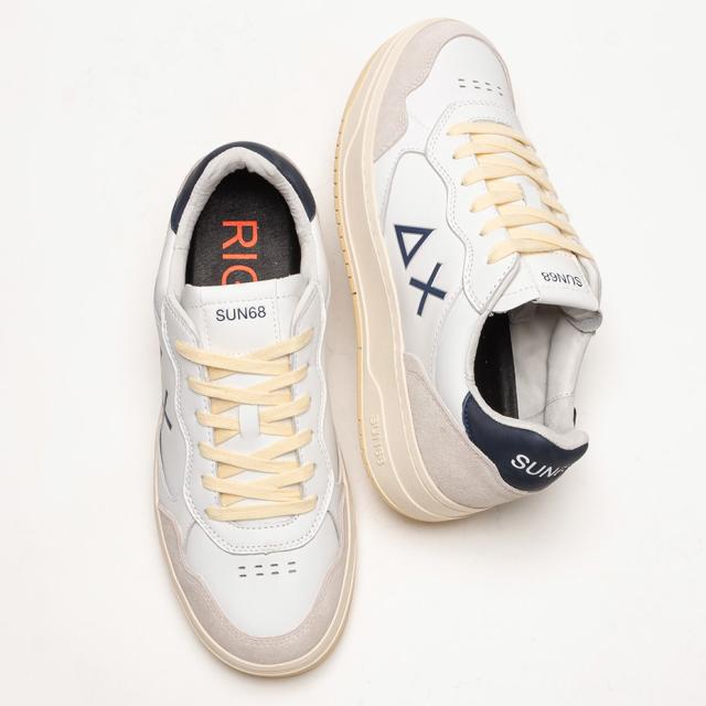 sun68 スニーカー メンズ 厚底 イタリア 靴 革 革靴 厚底スニーカー