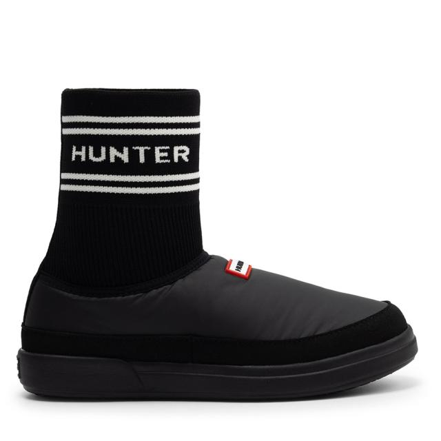 HUNTER ブラックラバーブーツ インナーソックス付き 楽天市場