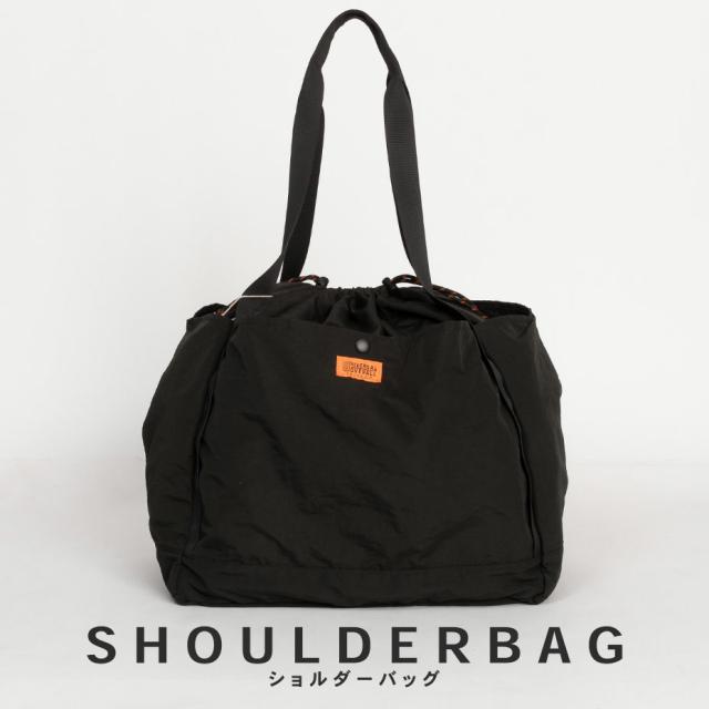送料無料 ショルダーバッグ (L) 大容量 軽量 巾着 巾着バッグ メンズ