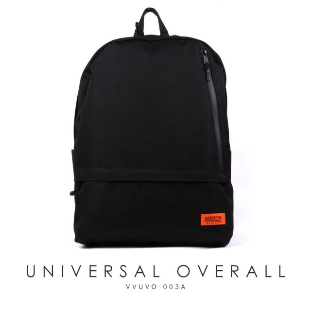 【取り寄せ商品】UNIVERSAL OVERALL リュック ユニバーサルオーバーオール バッグ ブランド メンズ レディース 大容量 通学 通勤 軽量 リュックサック マザーズリュック 背面ポケット 撥水 11ポケット 収納 可愛い ブラック 黒_1