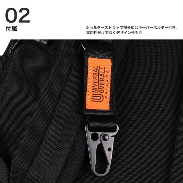 【取り寄せ商品】UNIVERSAL OVERALL リュック ユニバーサルオーバーオール バッグ ブランド メンズ レディース 大容量 通学 通勤 軽量 リュックサック マザーズリュック 背面ポケット 撥水 11ポケット 収納 可愛い ブラック 黒_7