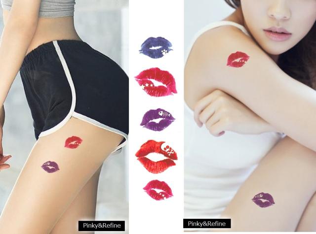 メール便無料 タトゥーシール キスマーク ドクロ Kissマーク 唇 ボディシール 盛れる個性派 転写シール お洒落れ入れ墨 ハロの通販はau Pay マーケット ウィッグ通販ピンキー リファイン